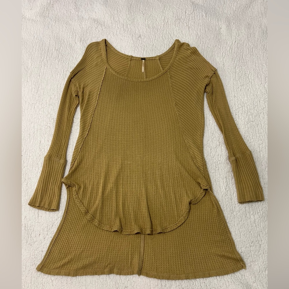 FREE PEOPLE Ventura Waffle Print Top - Picture 4 of 7